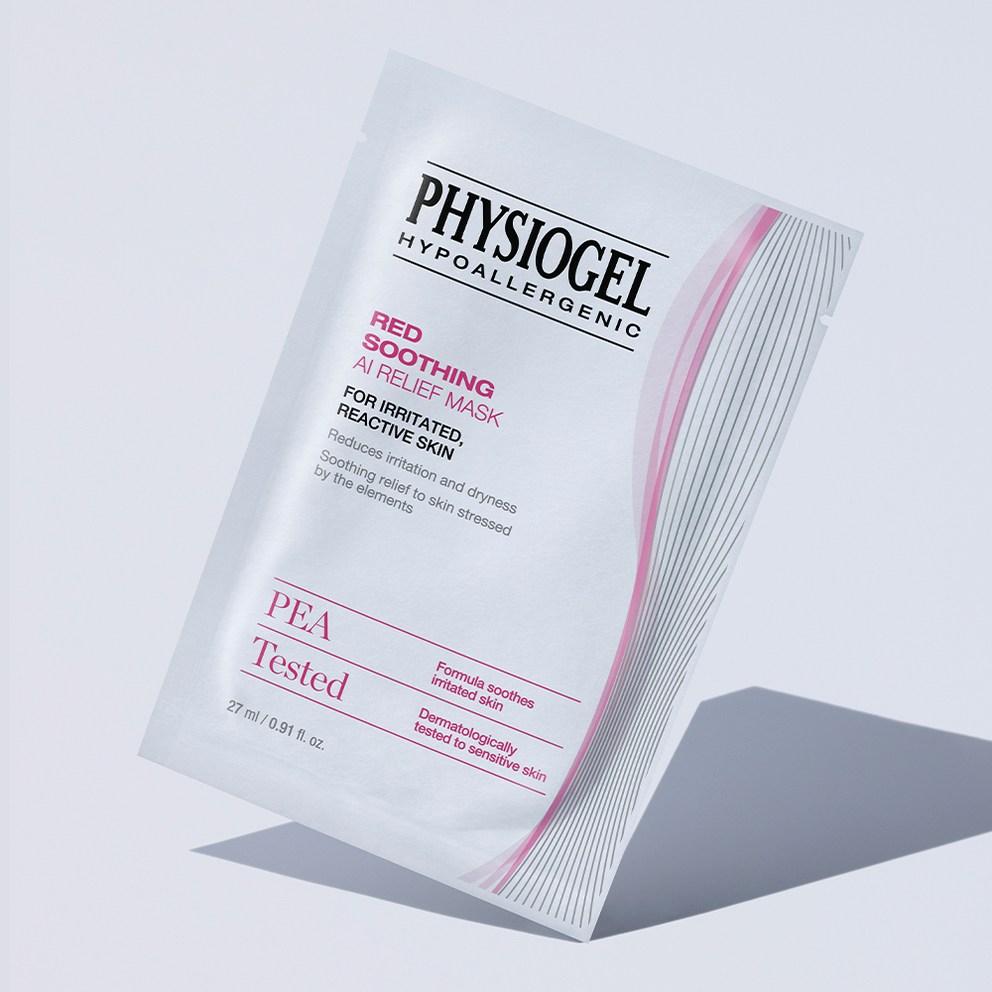 Physiogel Red Soothing AI Relief Mask, 1 Sheet, 6 Count