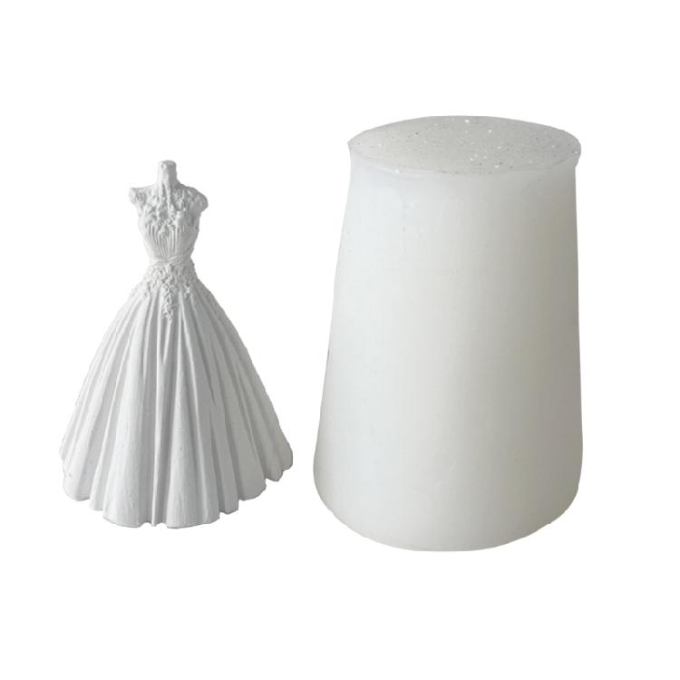 3D Bride Wedding Dress Silicone Candle Mold Bridegroom Suit Resin Casting Moulds