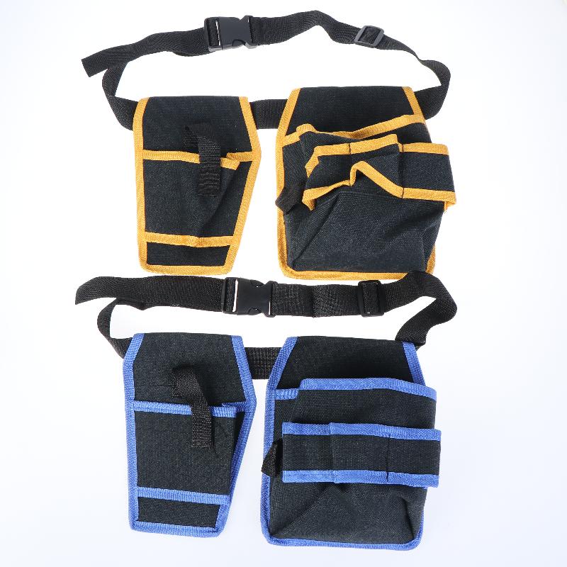 Portable Oxford Cloth Tool Waist Bag Dual Pouch Water Repellent Organizer for Squeegee Window Glass Cleaning Use