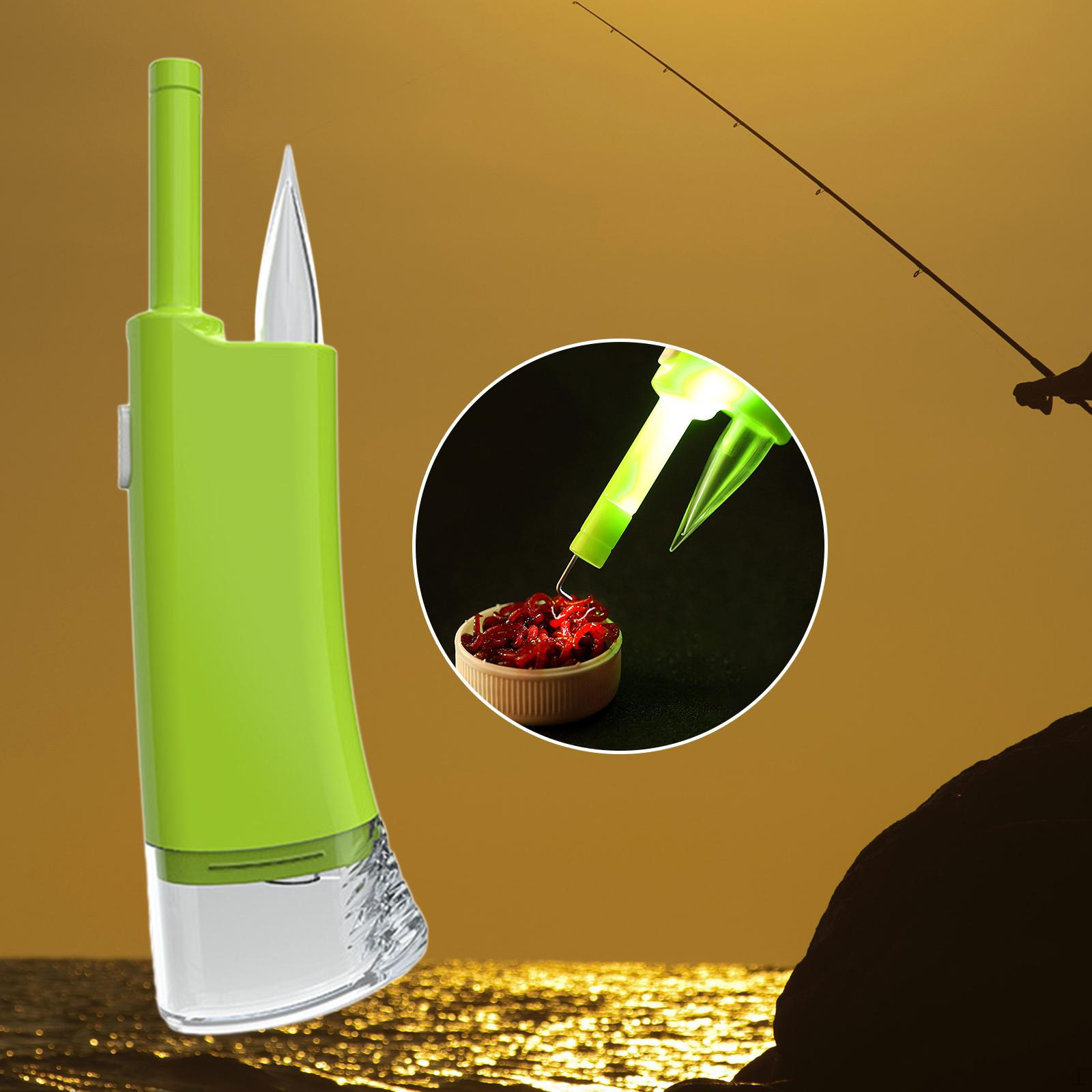 

Зажим для мотыля для приманки Bander с подсветкой, устройство для быстрого крепления, 150 лент, инструмент для рыболовных приманок, зелёный