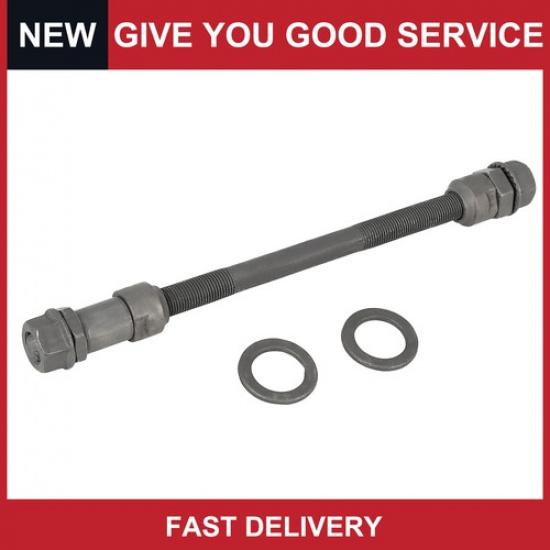 Universal 9.5mm Bicycle Wheel Hub Axle Rear Axle Solid Shaft Black Pack of 1