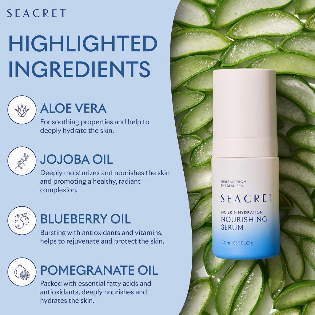 SEACRET Totes Meer Mineral Bio Haut Hydratation Feuchtigkeitsspendendes und Nährendes Serum Serum, 30ml,
