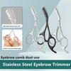 Eyebrow Scissors For Men And Women Makeup Tools One Metal Texture With Comb Eyebrow Razor Beauty Scissors Stainless Steel