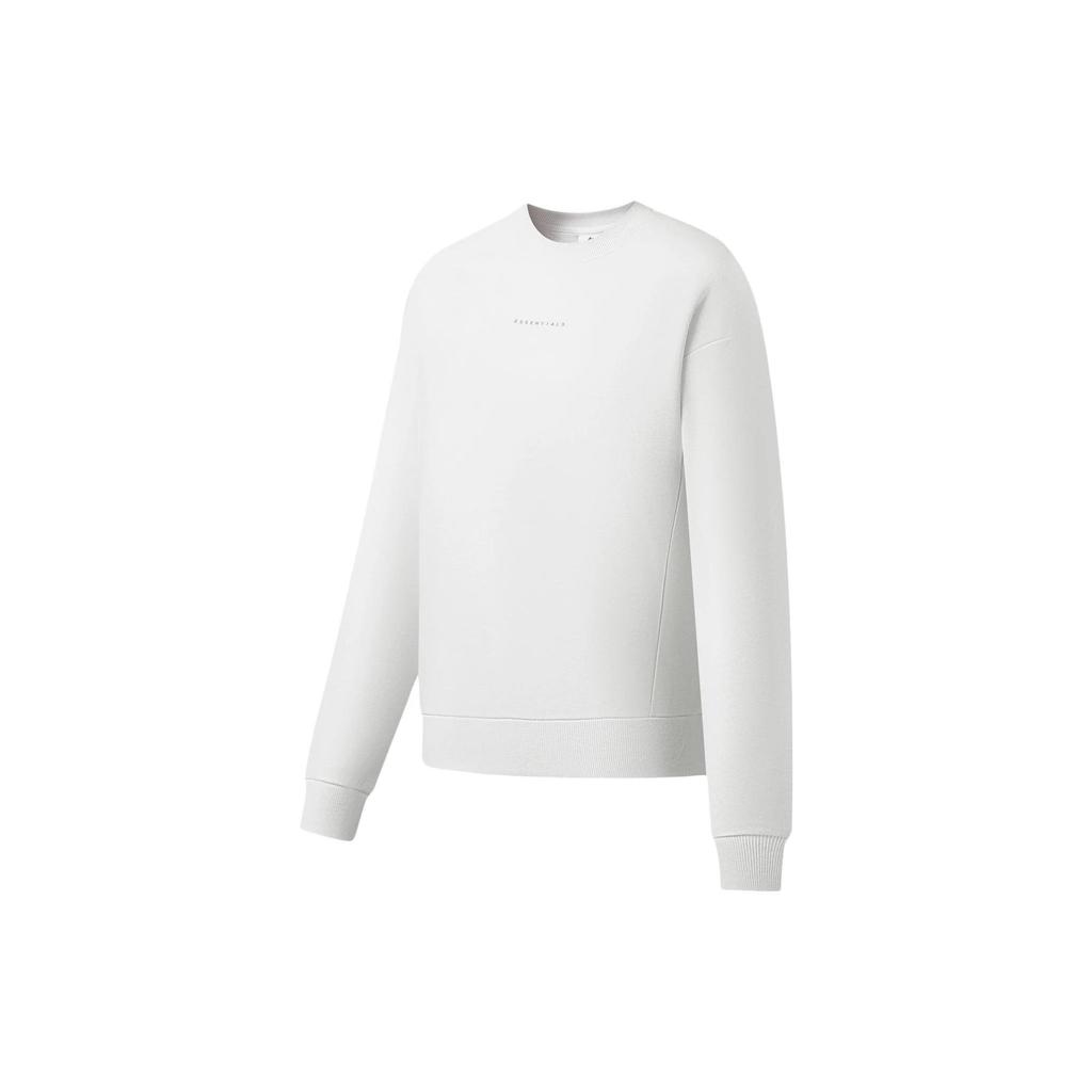 Lining Fitness Series Solid Color Round Neck Pullover Letter Embroidery Fleece Long Sleeve Sweatshirt Women sweatshirt White AWDSA54-6