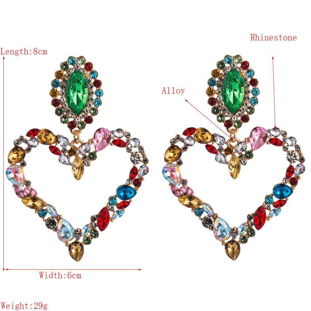Women's Drop Earring Loving Alloy Rhinestone Red Exaggerate Full Crystal Earrings