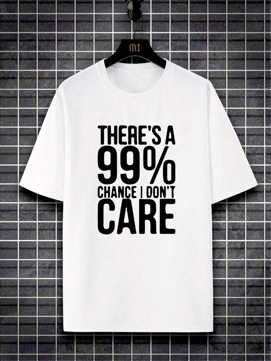 

Unisex s Casual Slogan Print Round Neck Short Sleeve T-Shirt, Summer S