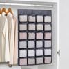 Mesh Hanging Double Sided Storage Organizer with Multiple Pockets for Underwear Socks and Small Clothing Items Space Saving Closet Hanging Storage