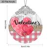 2D Flat 1pc Acrylic Valentine's Day Heart Button Car Hanging Ornament—Charming Accessory for Rearview Mirrors, Home Decor, and Backpacks
