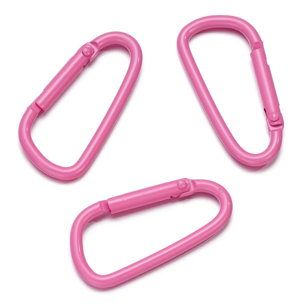 5pcs Carabiner Keychain Alluminum D-ring Clasp Multi-colorsHook Clip Keychains Camping Backpack Buckle Jewelry Making Supplies