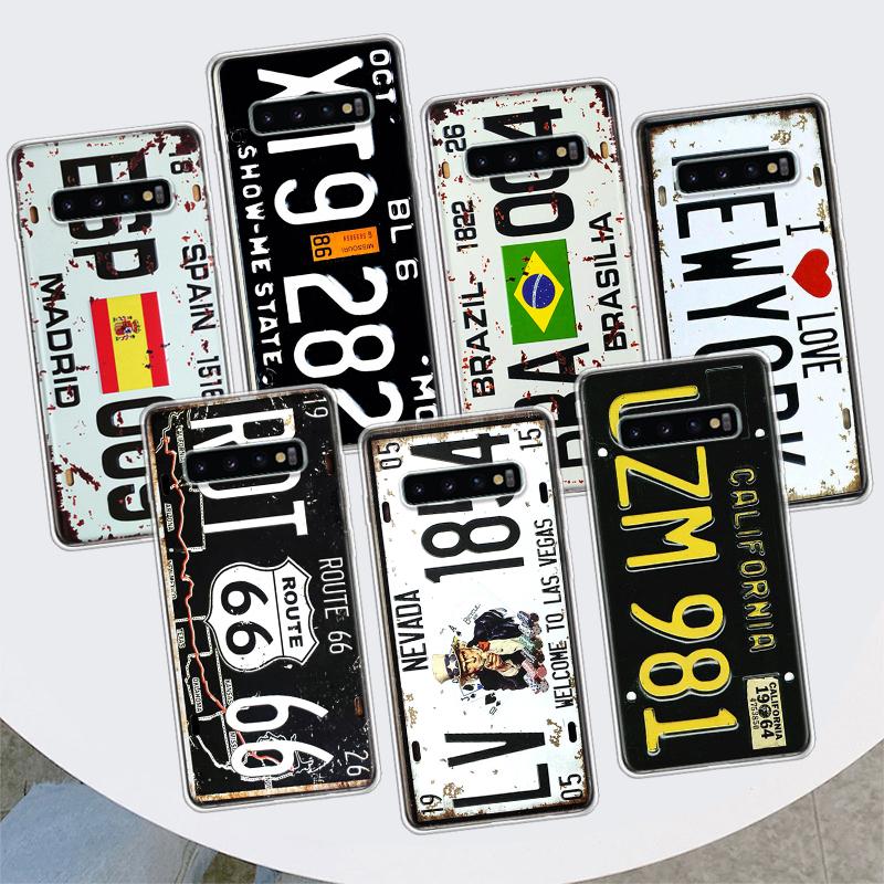 

Ретро номерной знак 66 чехол для телефона Samsung Galaxy M21 M12 M31S M32 M51 M52 Note 20 Ulte 10 Plus 9 8 J4 J6 + J8 M11 F52 F62 Samsung M11