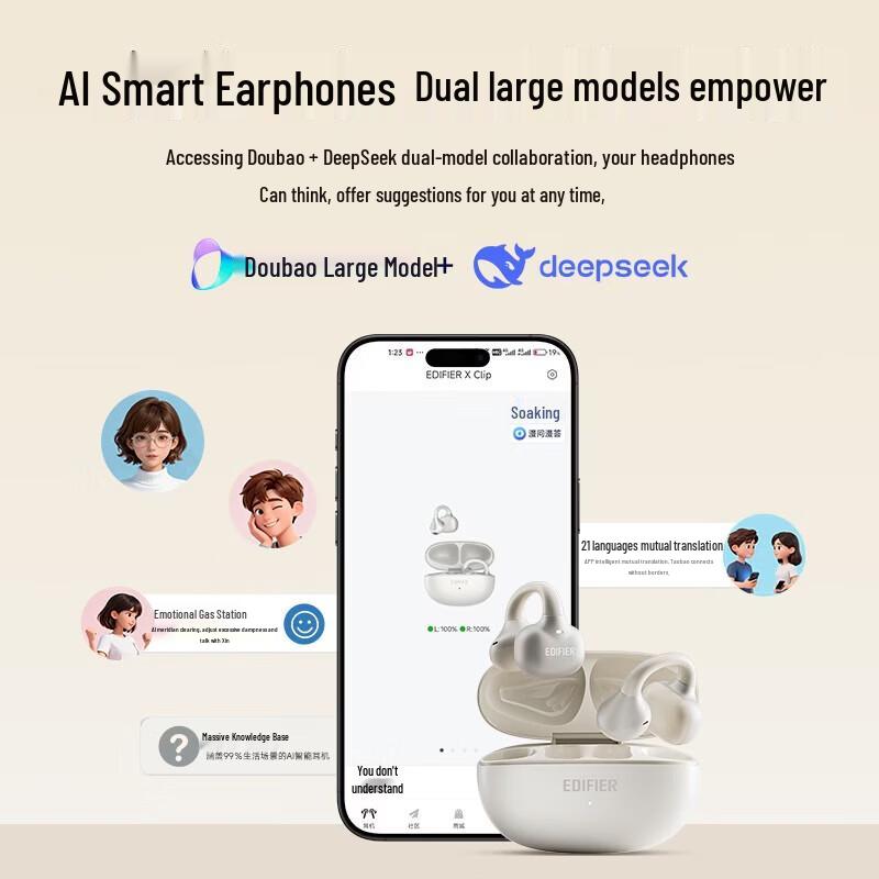 Edifier X Clip Ear Clip Bluetooth Headphones