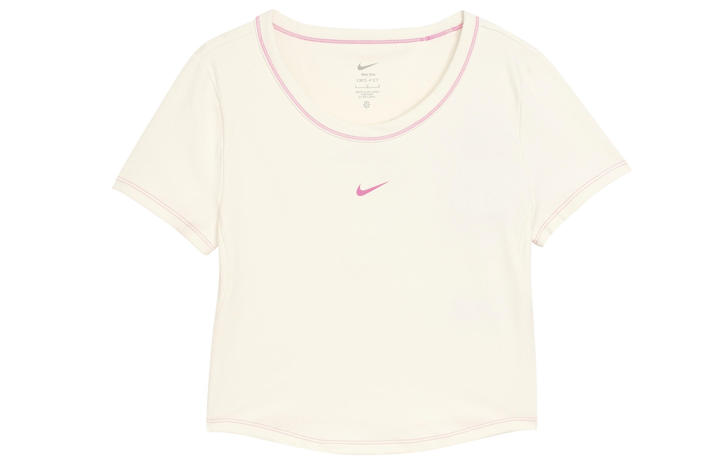 Nike Dri Fit One Fitted Crop Top Women s Sail White HM4584-133 M