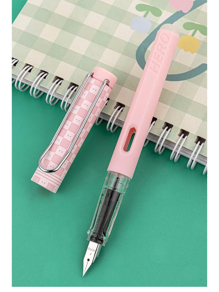 Hero 369 Erasable Thermosensitive Calligraphy Pen with Cute Design and Replaceable Ink Cartridge