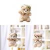 Plush Bear Keychain With Polyester Fiber For Girls Gift And Bag Decoration