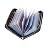 Tyoyoo Card Case, Large Capacity, Credit Card Holder, Zippered, Simple Design, for Men and Women, Point Cards, Business Cards, Employee ID Cards,