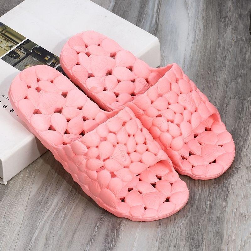 Thick-bottomed cool slippers women's new summer home bath non-slip indoor soft bathroom leakage does not stink feet plastic slippers men