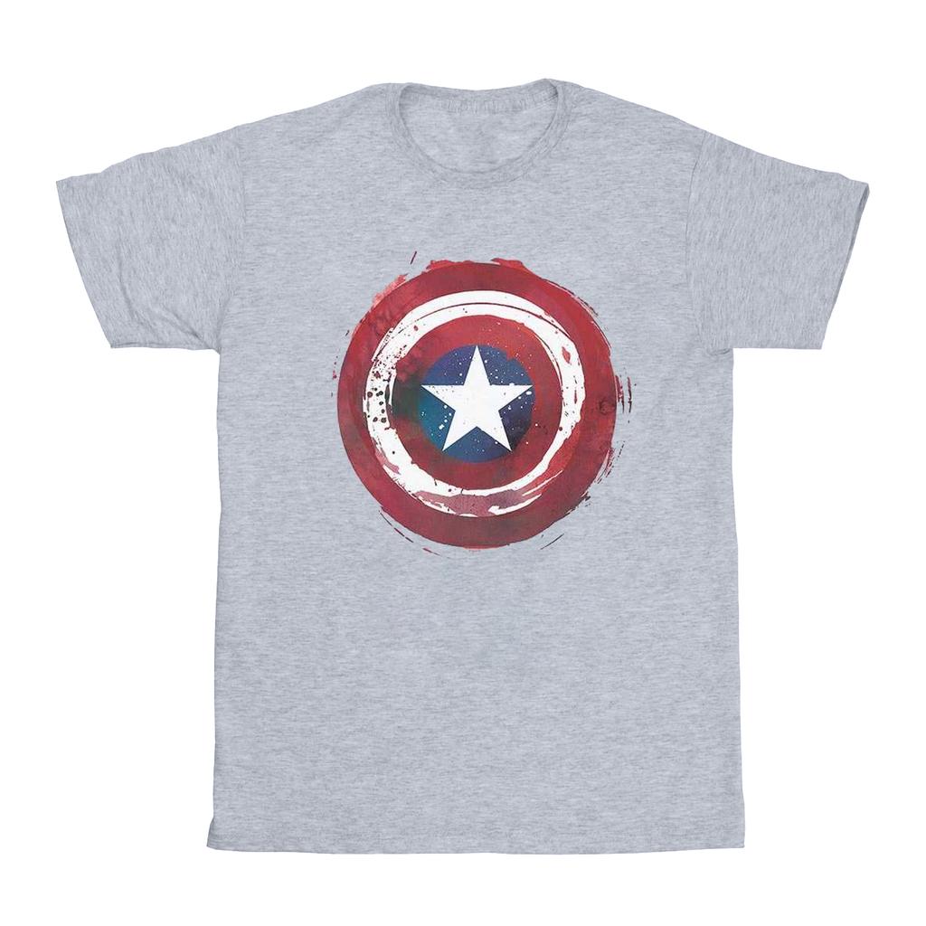 Marvel Womens/Ladies Captain America Splatter Shield Cotton Boyfriend T-Shirt