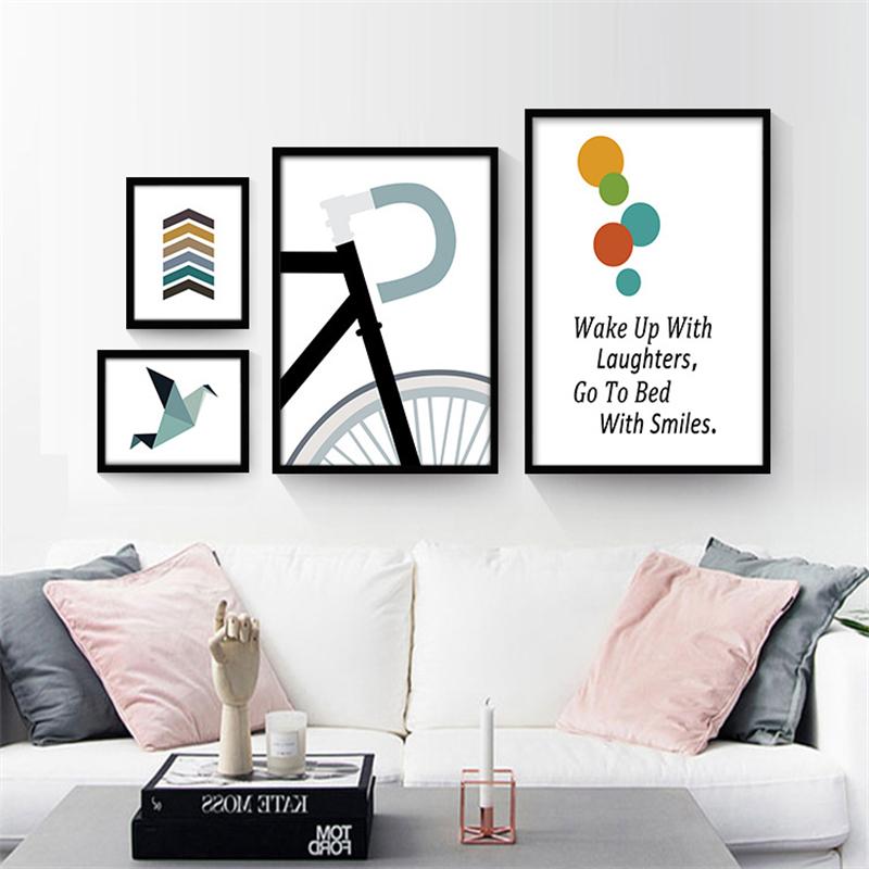 Nordic Decorative Canvas Painting Abstract Geometry Posters Modern and Simple Style for Kitchen Living Room Corridor