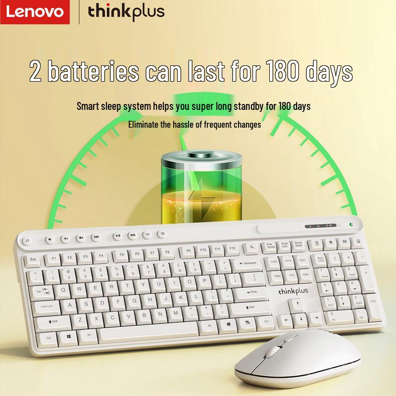 Lenovo Thinkplus Full-Size 104-Key Wireless Silent Keyboard