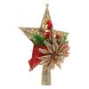 Christmas Tree Star Topper Exquisite Five-Pointed Solid Color Star Adornment Holiday Decoration Xmas Tree Decoration
