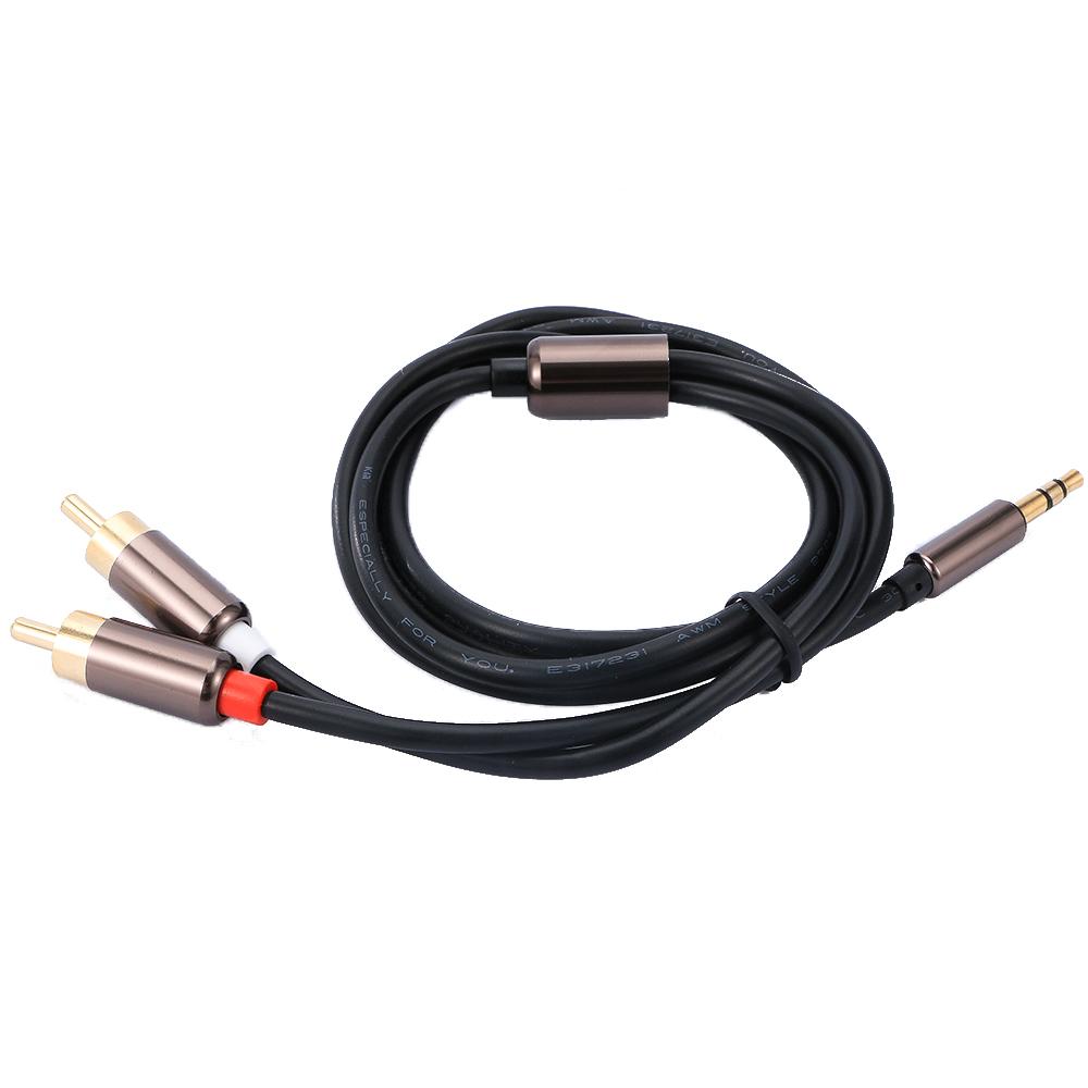 Computer TV Headphone RCA Male Amplifier 3.5mm Jack Splitter Audio Cable RCA Cable 3.5 To 2RCA