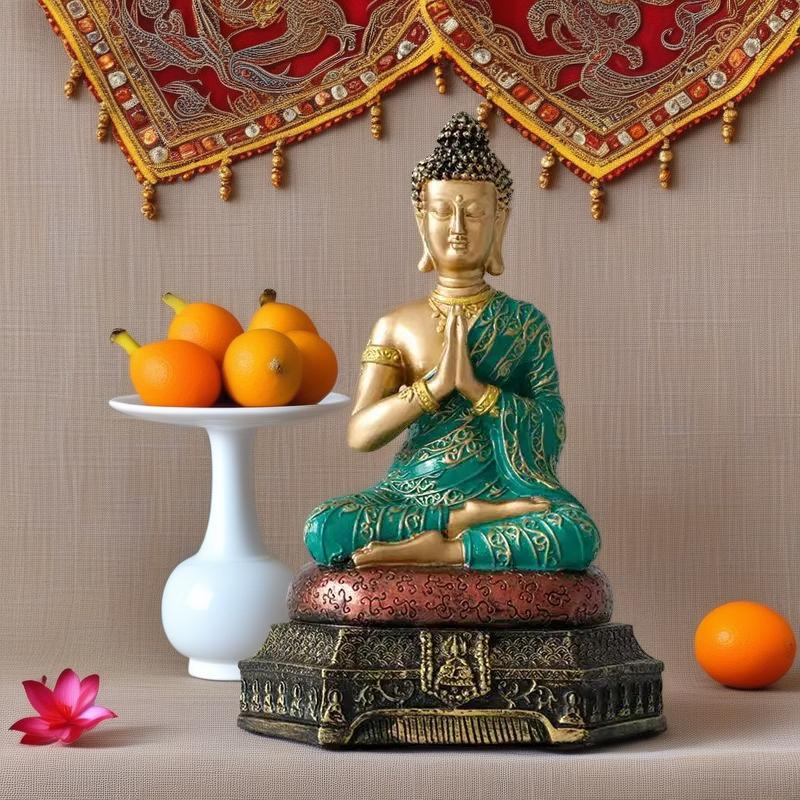 Southeast Asia Thai Style Buddha Sculptures and Figurines Buddhist Figures Retro Home Office Table Decoration and Accessories