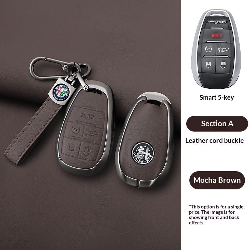 Car Remote Key Case Cover Shell Protector Keyless For Alfa Romeo Giulia 2015 +Stelvio 2016+ Spider Etcetera Car Key Bag Keychain wnp522