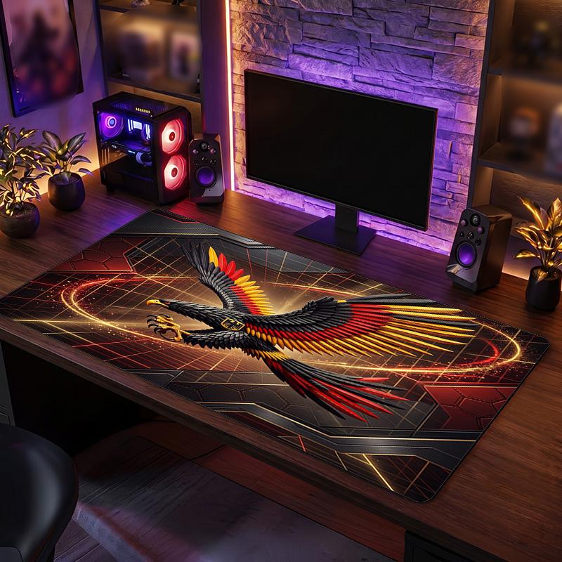 Germany Football Crest Mouse Pad, Extended Non Slip Rubber Desk Mat for Gaming Office Laptop Fan Gift