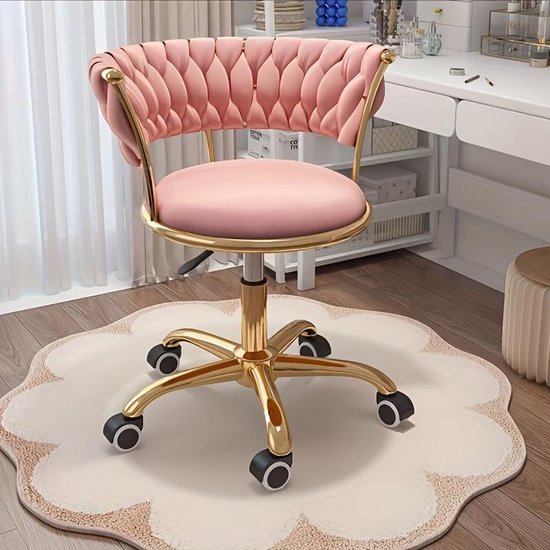 Swivel Adjustable Height Vanity Stool, Modern Dressing Accent Chair for Bedroom Makeup Salon Spa Home Office