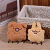2PCS Couple Key Holder Cartoon Flea Puppy Keychain Cute Creative Plush Doll Keyring Bag Pendant Backpack Hanging Decoration