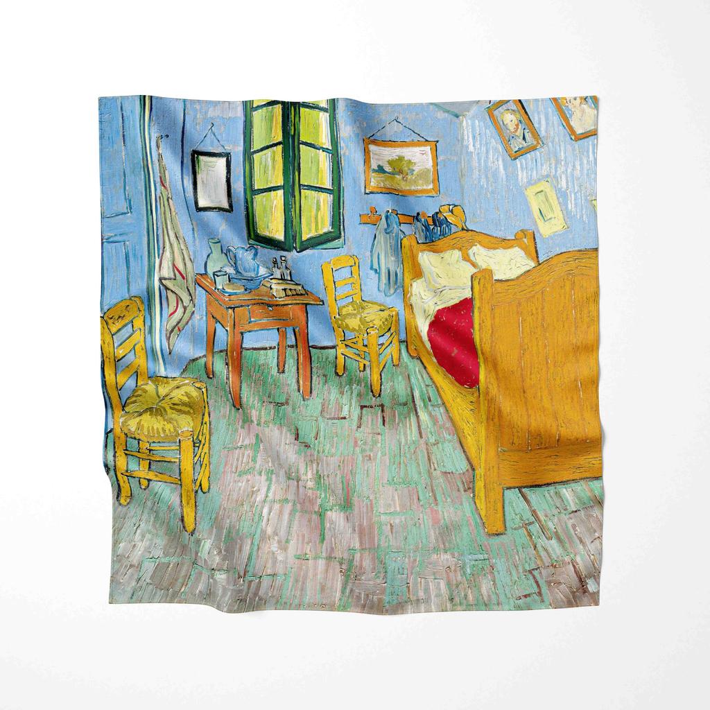 Luxury Brand Women Fashion Oil Painting Scarf  Silk Shawls Scarves Summer Lady Bandanas Foulard Hijab Scarfs For Ladies