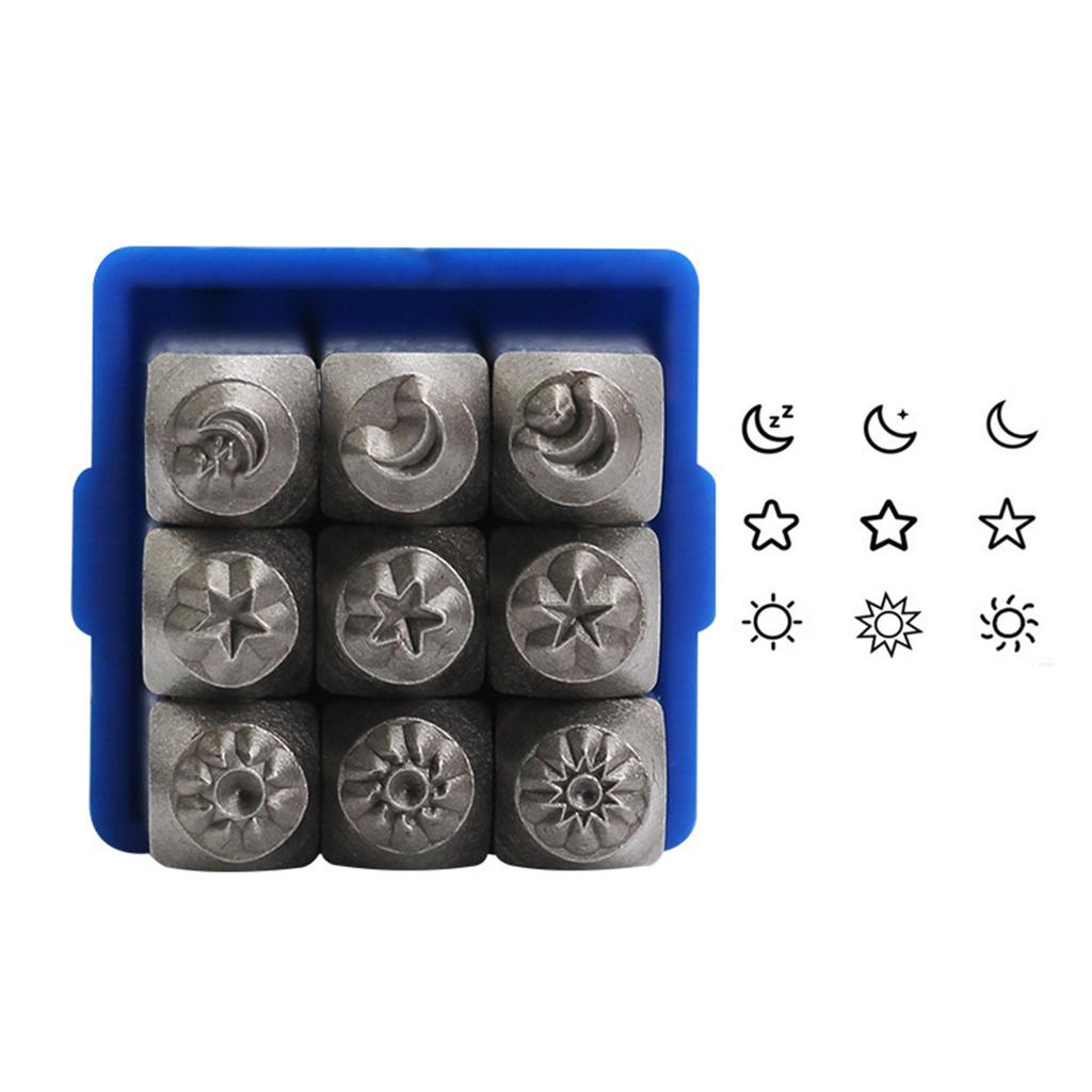 Celestials Designs Steel Stamping Tool Set of 9 for Creating Personalize Jewelry Making and Crafting on Soft Metals