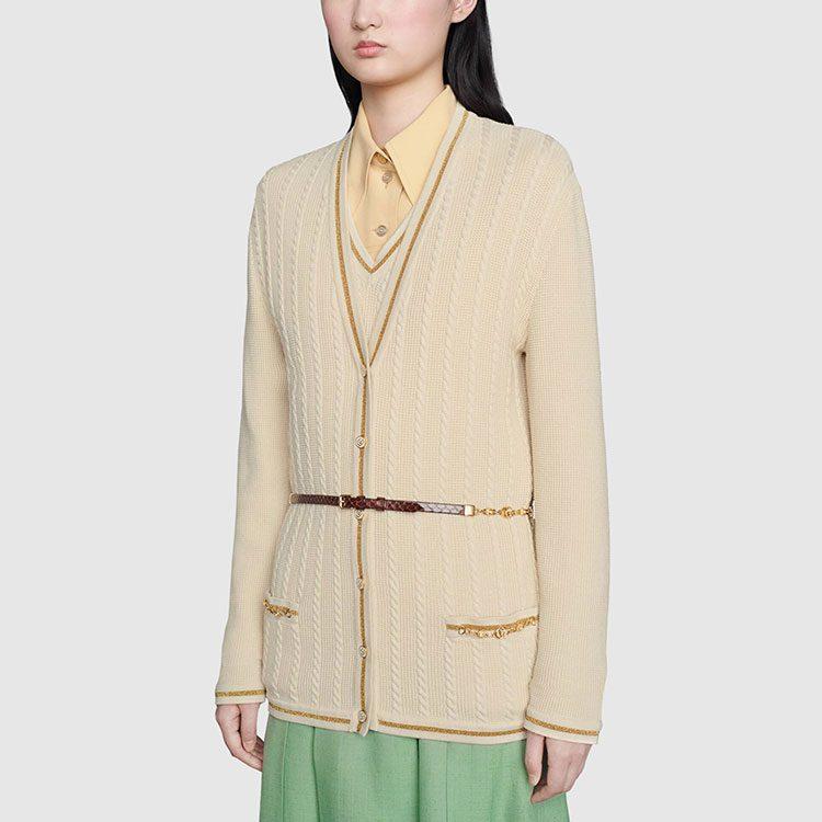 GUCCI FW21 Knitwear Women's Ivory White 653329-XKBVO-9098