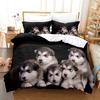 Lovely Husky Duvet Cover Set 3d Puppy Dog Husky Bedding Set Cute Dog Quilt Cover Twin Single Queen King Size Fashion Modern Gift