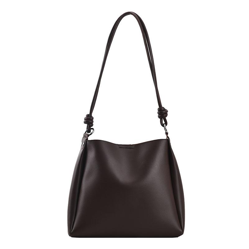 Retro Versatile Women Shoulder Composite Bags Fashi Commuter Ladies Bucket Underarm Bag Pu Leather Female Inner Handbags Tote