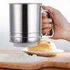 Flour Sifter Ergonomics Uniform Filtration Hand-press Type Non-slip Filter Flour Semi-automatic Flour Sieve Cup Kitchen Gadget