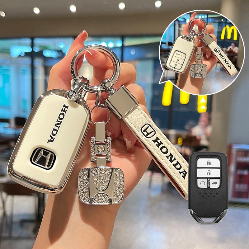 Moderne TPU Auto Fernbedienung Schlüsselhülle Abdeckung Halter Schale Anhänger Für Honda Civic CR-V HR-V VEZEL JAZZ Accord Jade Crider Odyssey 2015-2018