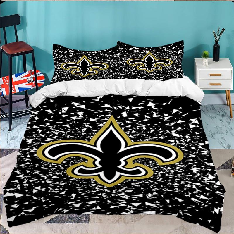 New Orleans Helmet 3pcs Bedding Set,Including 1pc Duvet Cover And 2pcs Pillowcases Perfect Gift for Christmas,Ideal for Bedroom, Dormitory