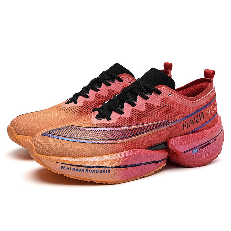 Carbon board running shoes men's flying power flying shadow summer mesh shock absorption couple Popcorn rebound sneakers