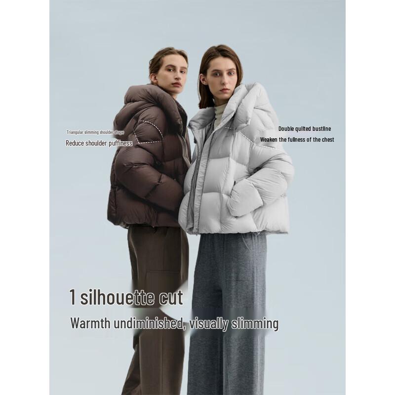 Bingjie Petite Damen Kurze Daunenjacke