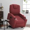 Recliner Chair with Rising Function Burgundy Artificial Leather