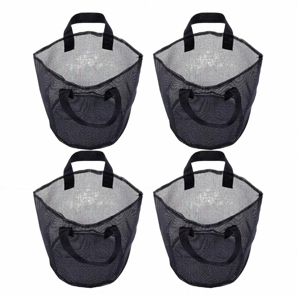 4PCS Mesh Aquatic Pond Plant Baskets PVC Reusable Pond Planting Bags with Handles for Garden Bog Plant