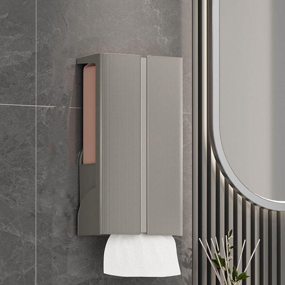 Wall Mounted Wall-mounted Long Tissue Box No Punch Toilet Paper Box  for Home