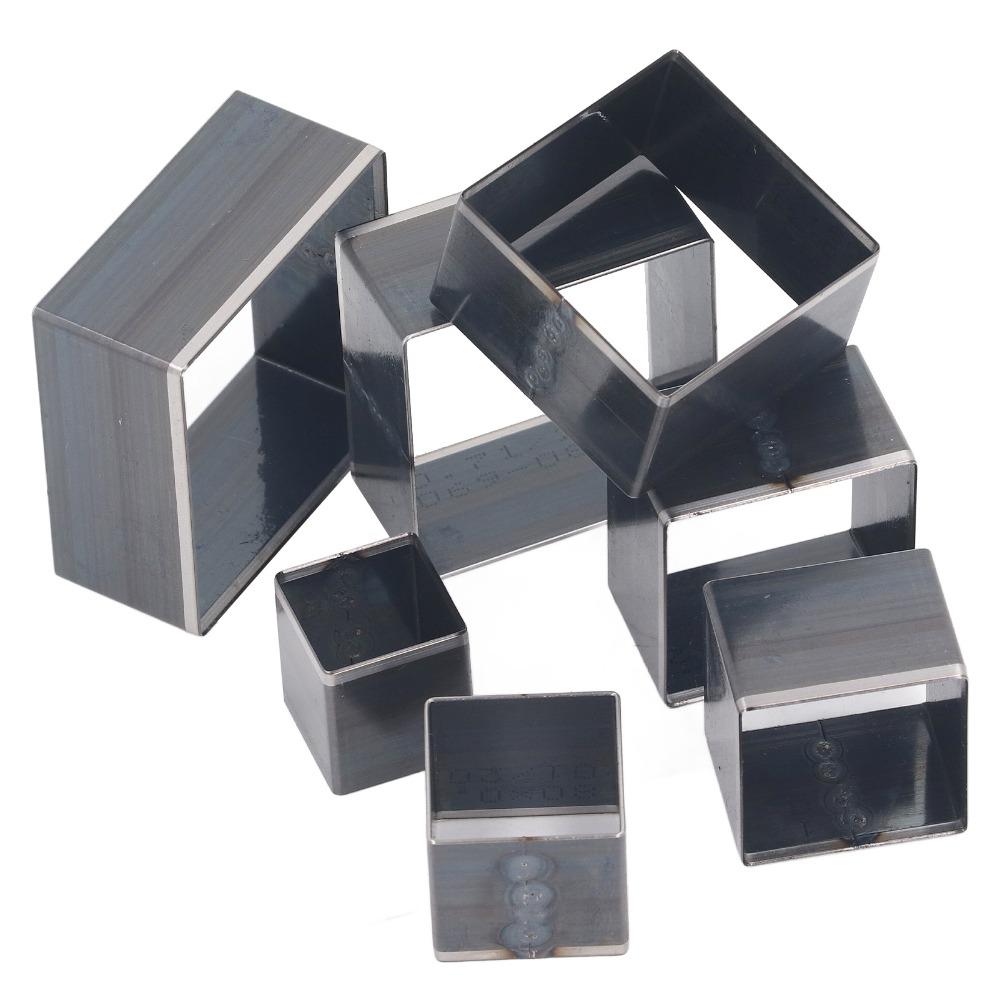 7PCS 7 Sizes Die Punch Cutter Set Square Shape Hollow Cutter Kit  for DIY Leather Craft