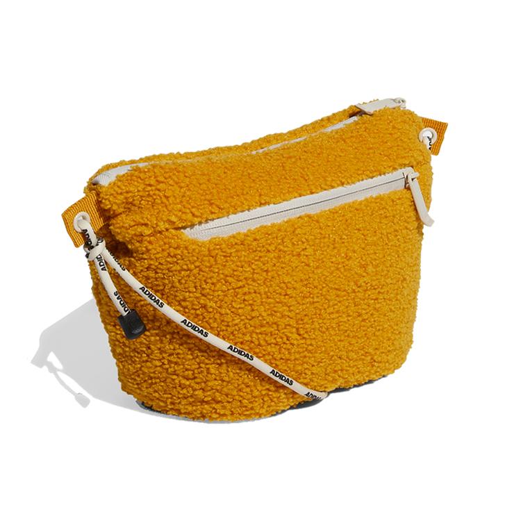 New Adidas Plush Crossbody Bag Regular Unisex Gold GM3586