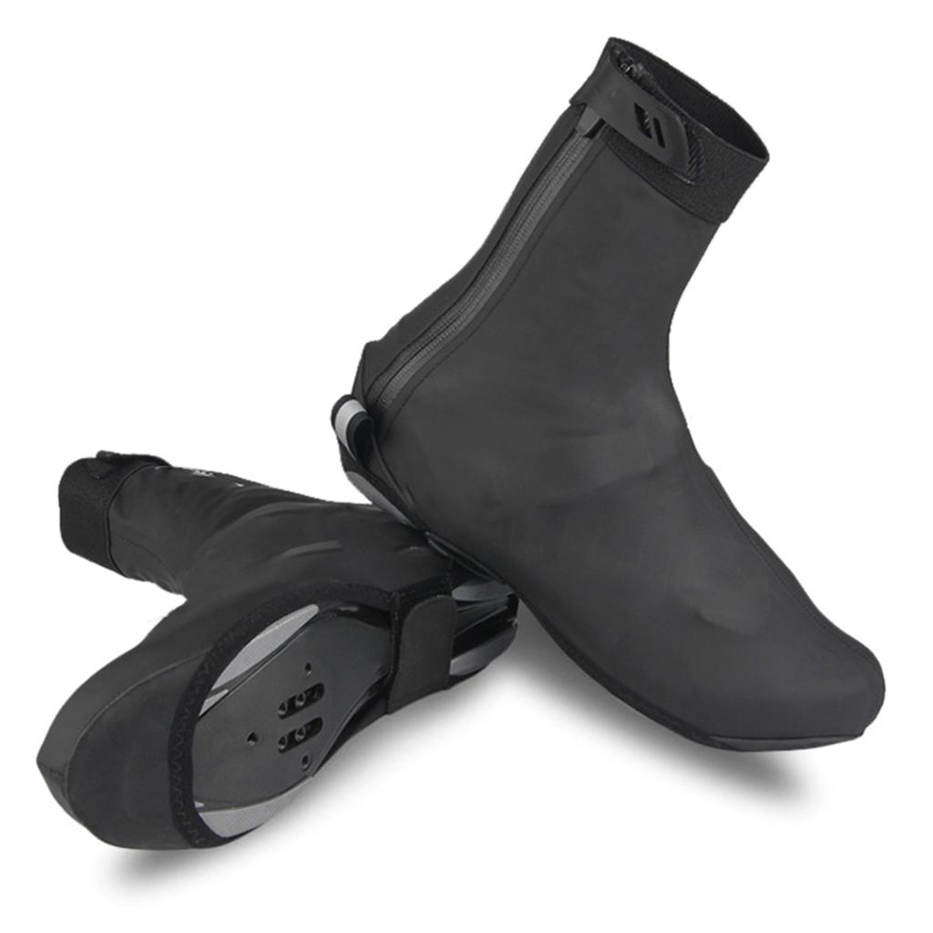 Vollständige Überschuhe Wasserdichte PU-Überschuhe für Radschuhe mit reflektierendem Design für Herren und Damen Wiederverwendbare Thermische Fahrradschuh-Überschuhe