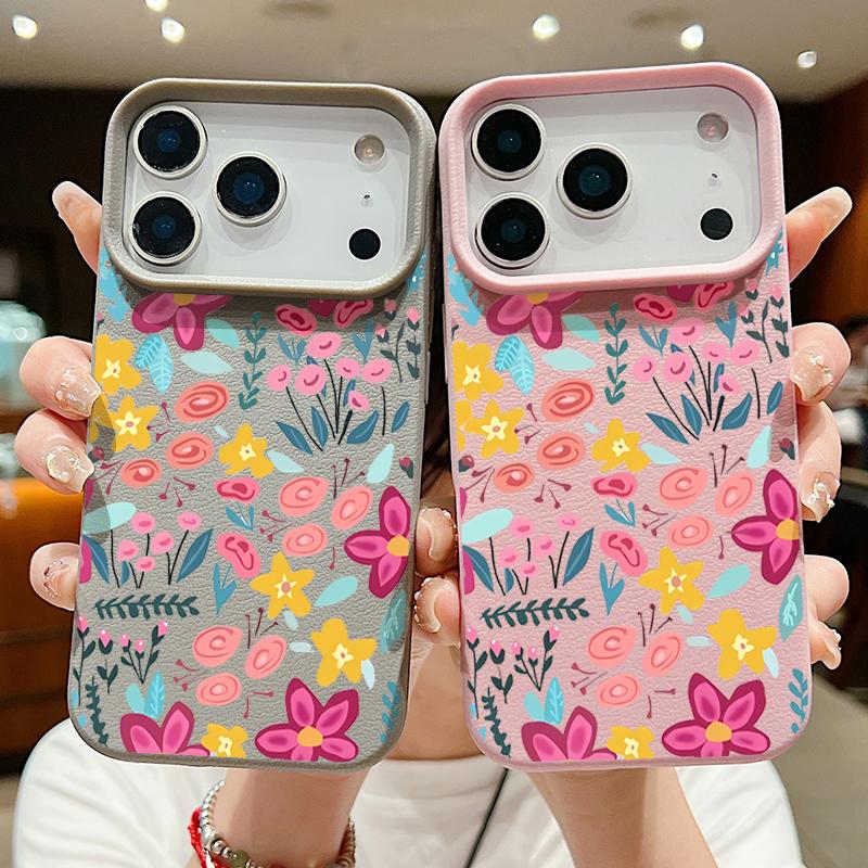 Pink Floral Pattern For iPhone 17 Pro Max Air 16 15 14 13 TPU Soft Case Cover