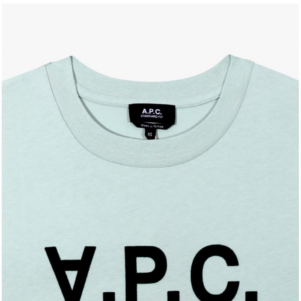 Apesse Cohbm M26384 Kll Vert Deau Vert Fonce Vpc Velvet Logo Standard Grand Common Short Sleeve Tee