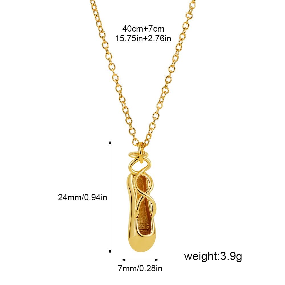 

Ballet Shoe Pendant Necklace for Women Personality Copper Dance Clavicle Chain High-end Dainty Elegant Jewelry Gift Accessories