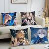 Fleurdelys Anime Game W-Wuthering Waves Pillow Case Square Pillow Bedroom Sofa Leisure Comfort Living Room Home Decoration 40X40